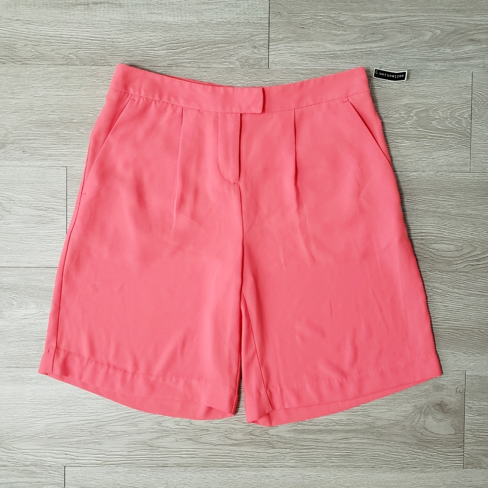 NWT Orange color dress shorts with pockets size 4 colorful Summer travel